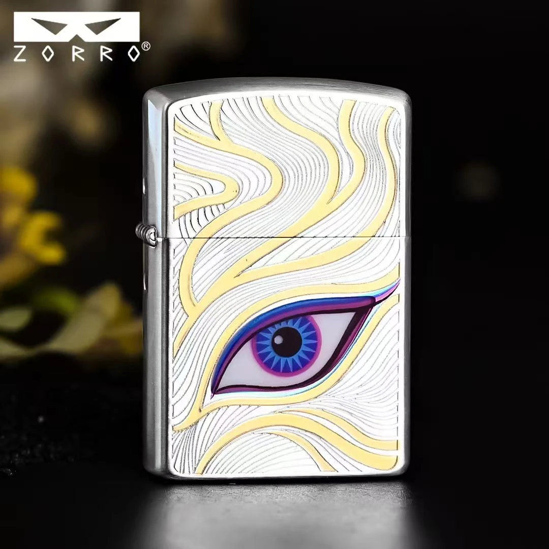 ZORRO佐罗打火机二代夜光秋水含睛高档煤油防风火机送男朋友礼物