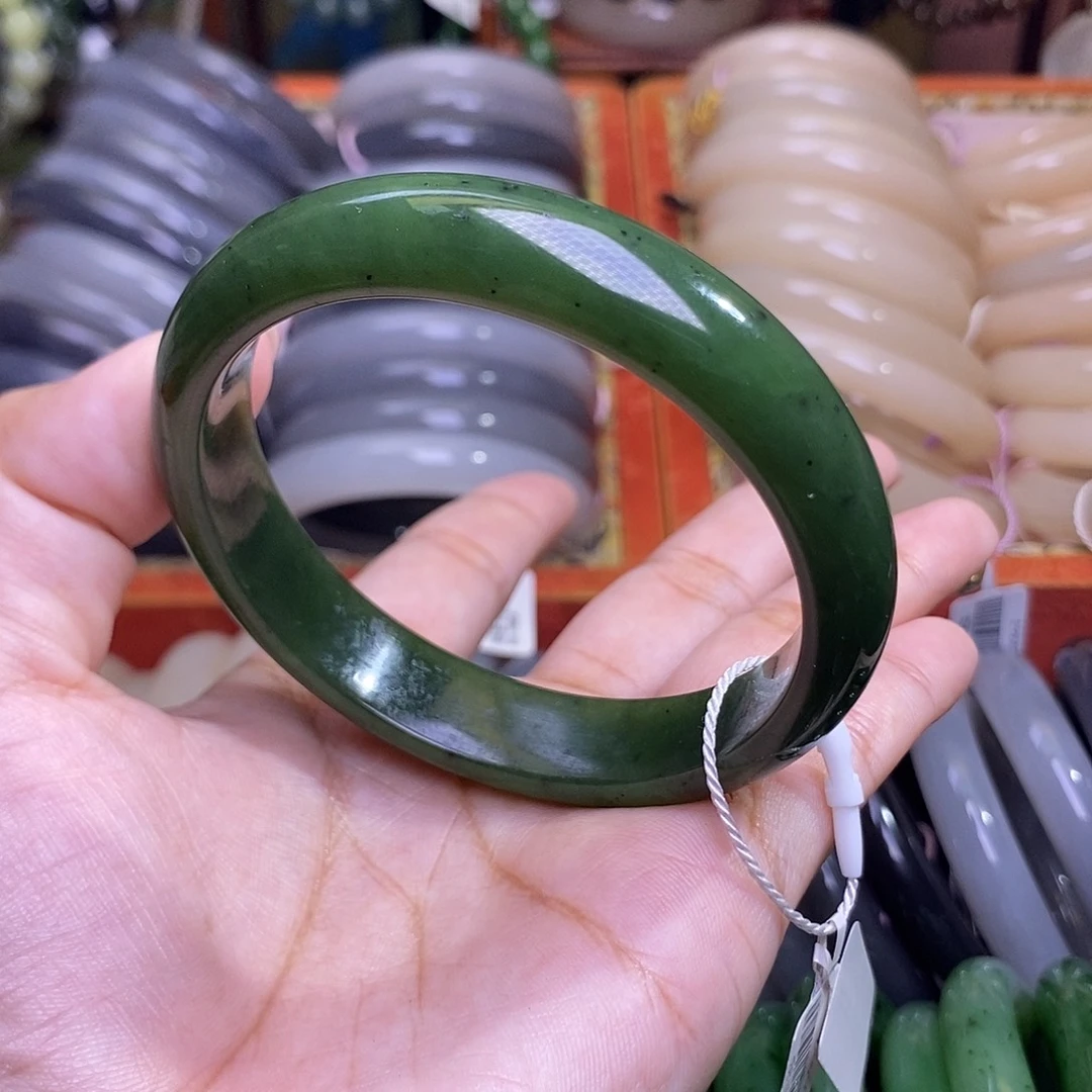 和田玉未镶嵌颈饰碧玉手镯60