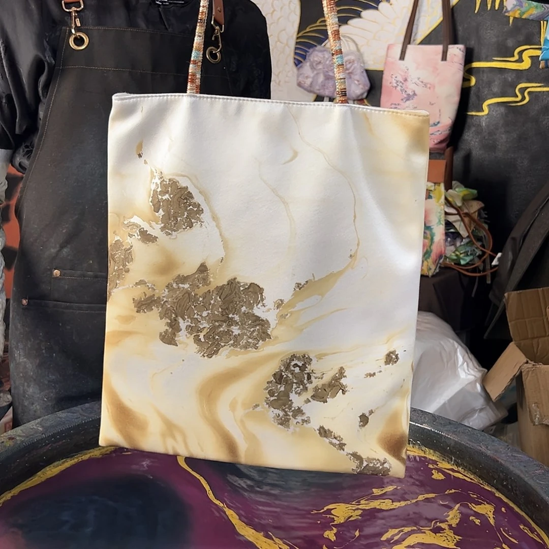 505丝绸单肩包包枯叶蝶