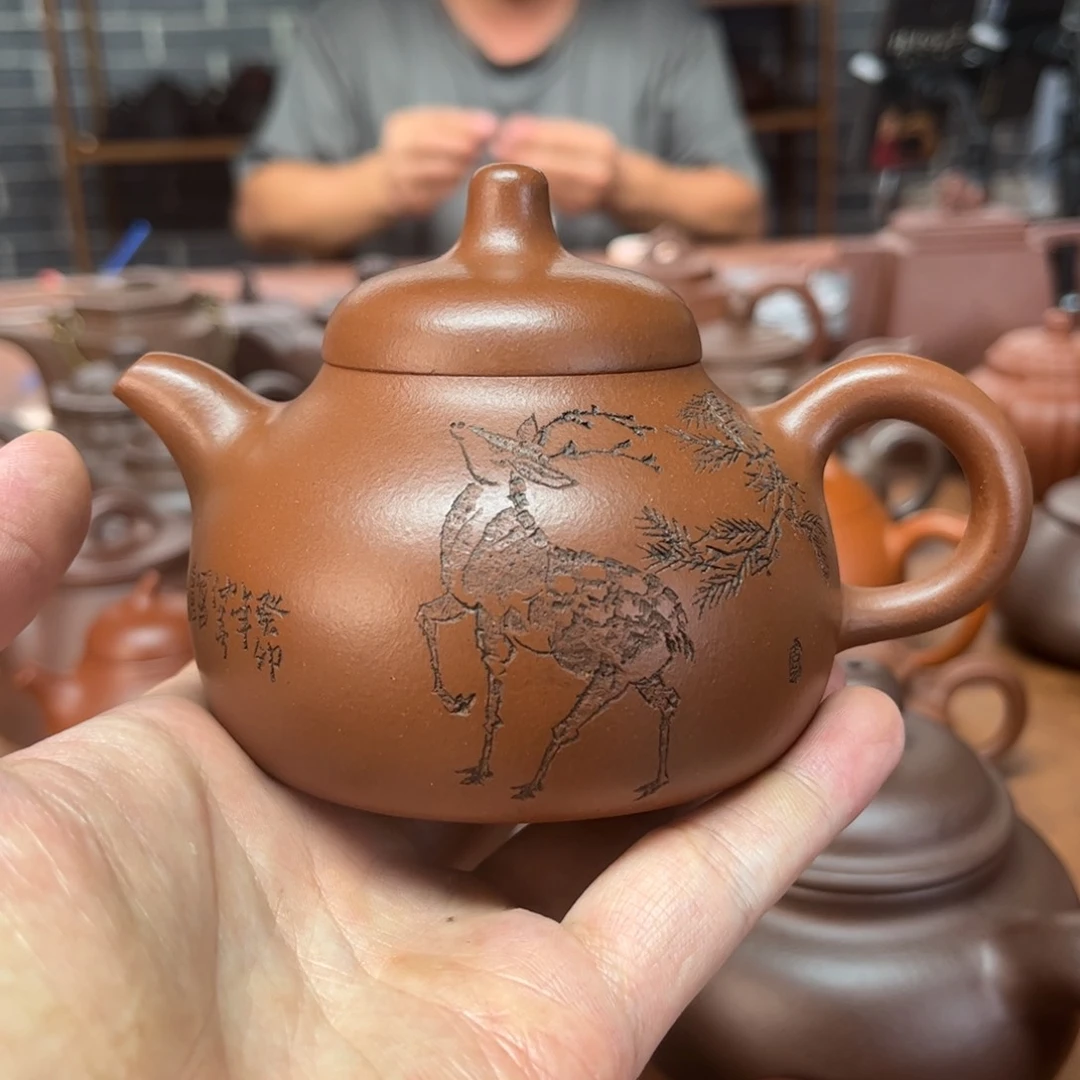 茶壶紫砂7 紫砂壶手工制作200c c
