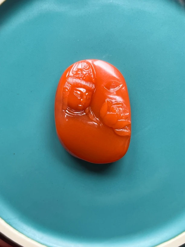 大黑洞南红玛瑙莲花观音
