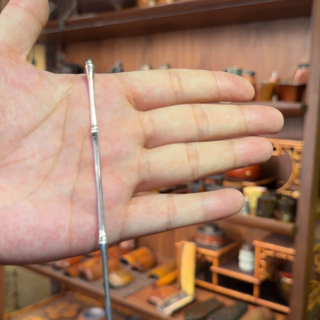 一出竹够银质茶针