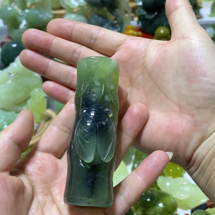 【闪购商品】蛇纹石玉把件未镶嵌