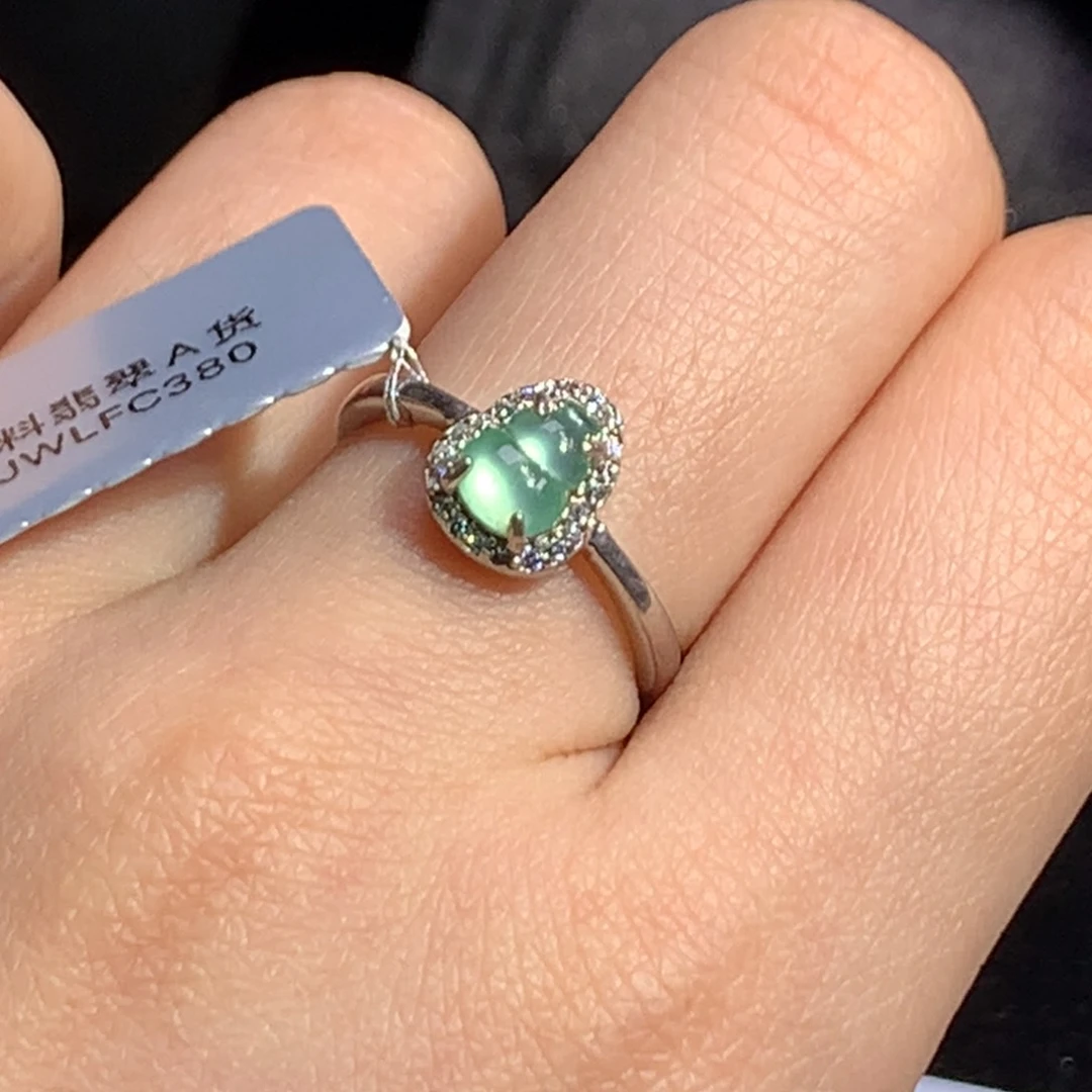 翡翠银S925镶嵌颈饰天然翡翠