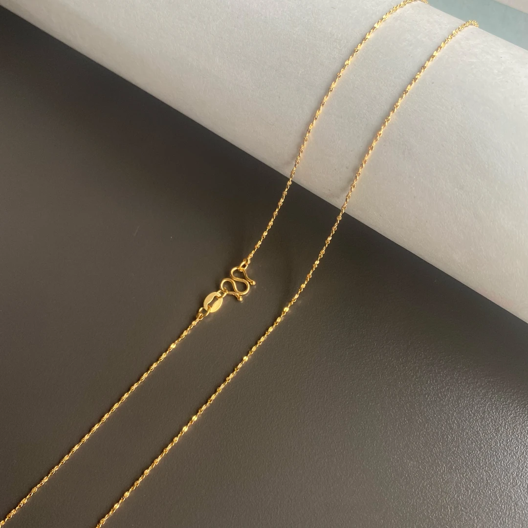 钛钢项链 【洗澡不用摘】M扣碎银细闪波光粼粼满天星裸链条项链女