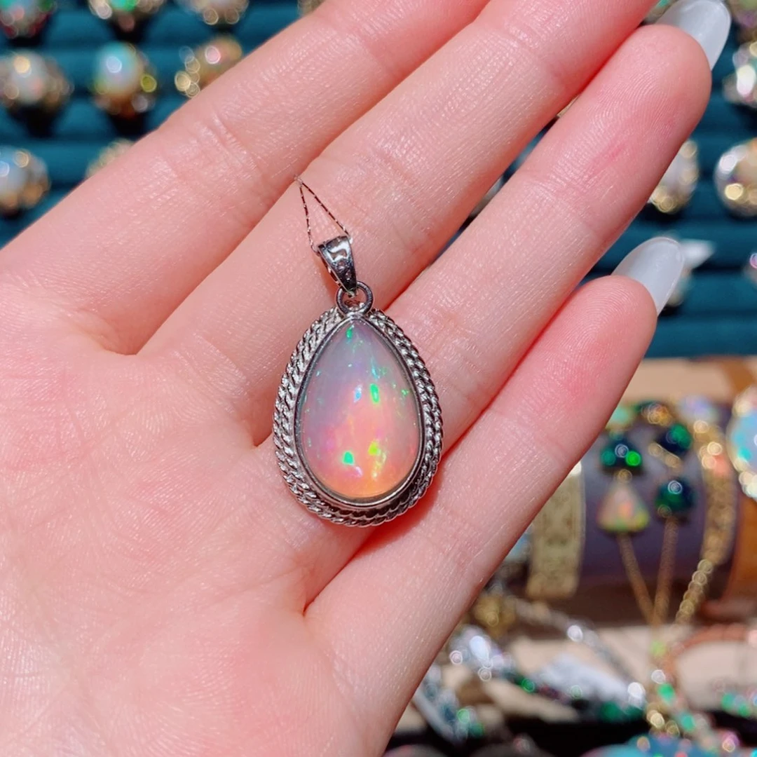 欧泊欧泊吊坠银S925镶嵌