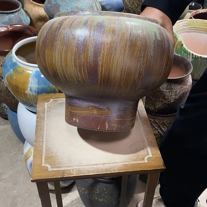 紫砂花盆口24高度25鎏金色？……