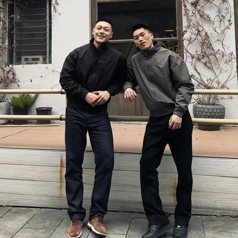 gtal黑色直筒牛仔裤男款春秋cleanfit微喇弯刀裤美式高街vibe裤子