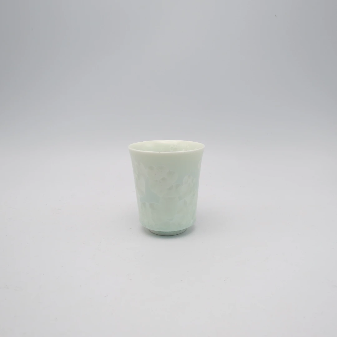 【千千颜】 JJY70 冰花纹理轻奢高级感孤品100ml茶杯