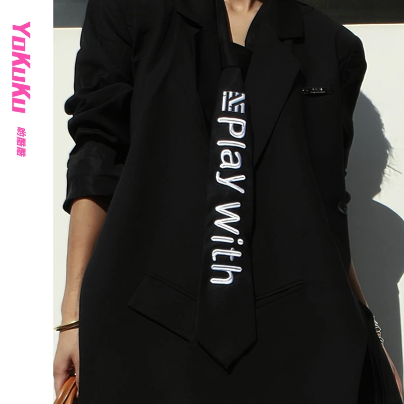 哟酷酷领带原创联名款时尚百搭个性女士小众设计款潮流气质独特