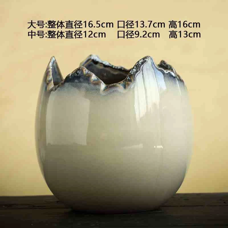 轻奢高级感绿植花盆无孔水培专用陶瓷花盆水养水培大号桌面花盆