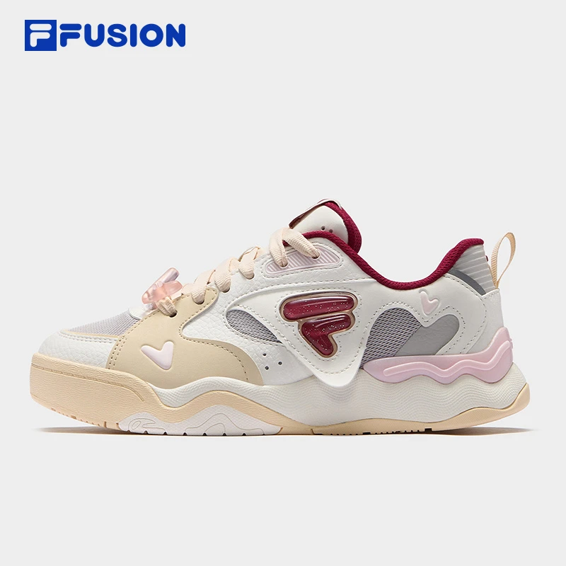 Fila/斐乐新款女子【休闲运动滑板休闲板鞋】时尚拼色T12W512906F