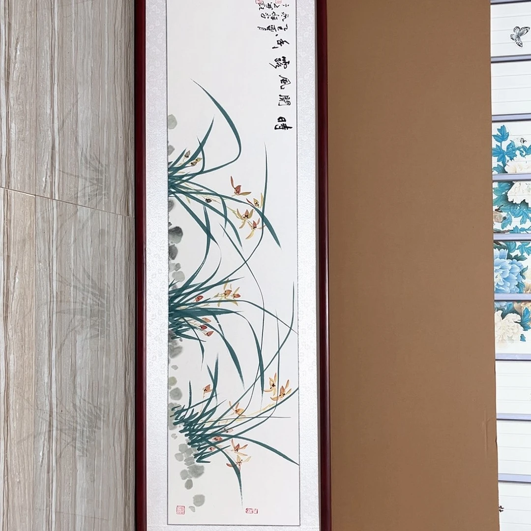 大***西国画书画作品带框163×48