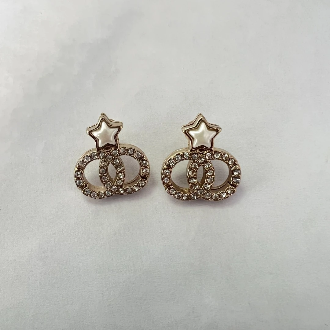 双C星星可拆卸耳钉设计轻奢百搭气质 8488