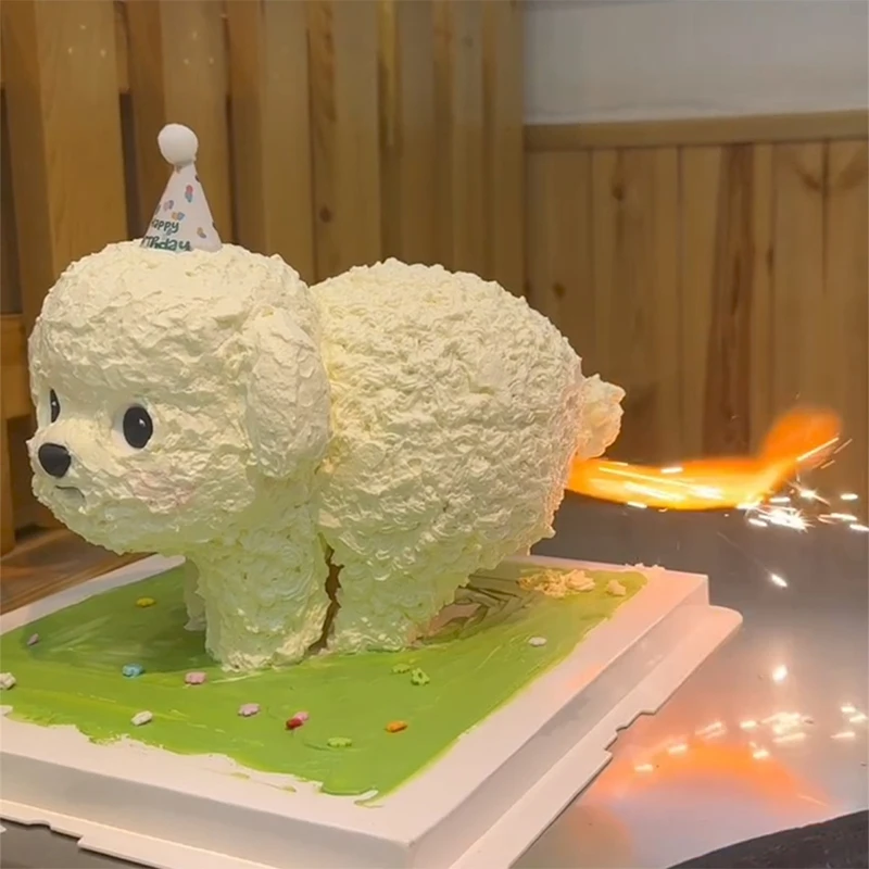 狗屎运蛋糕小狗拉屎喷火恶搞生日蛋糕上海北京杭州成都同城配送