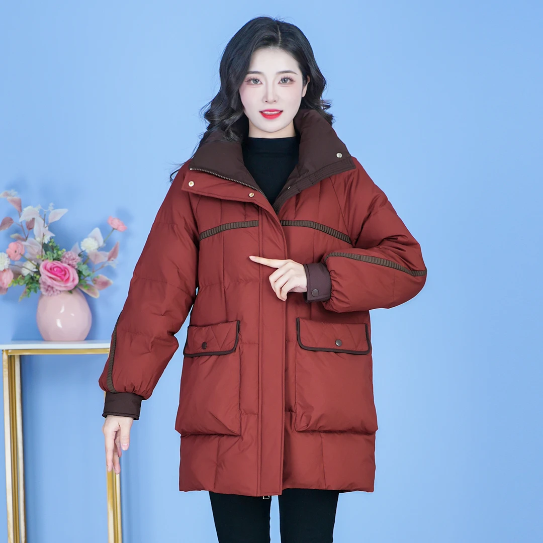 【SJYF5331】2024年秋冬新款时尚洋气宽松保暖加厚休闲显瘦羽绒服