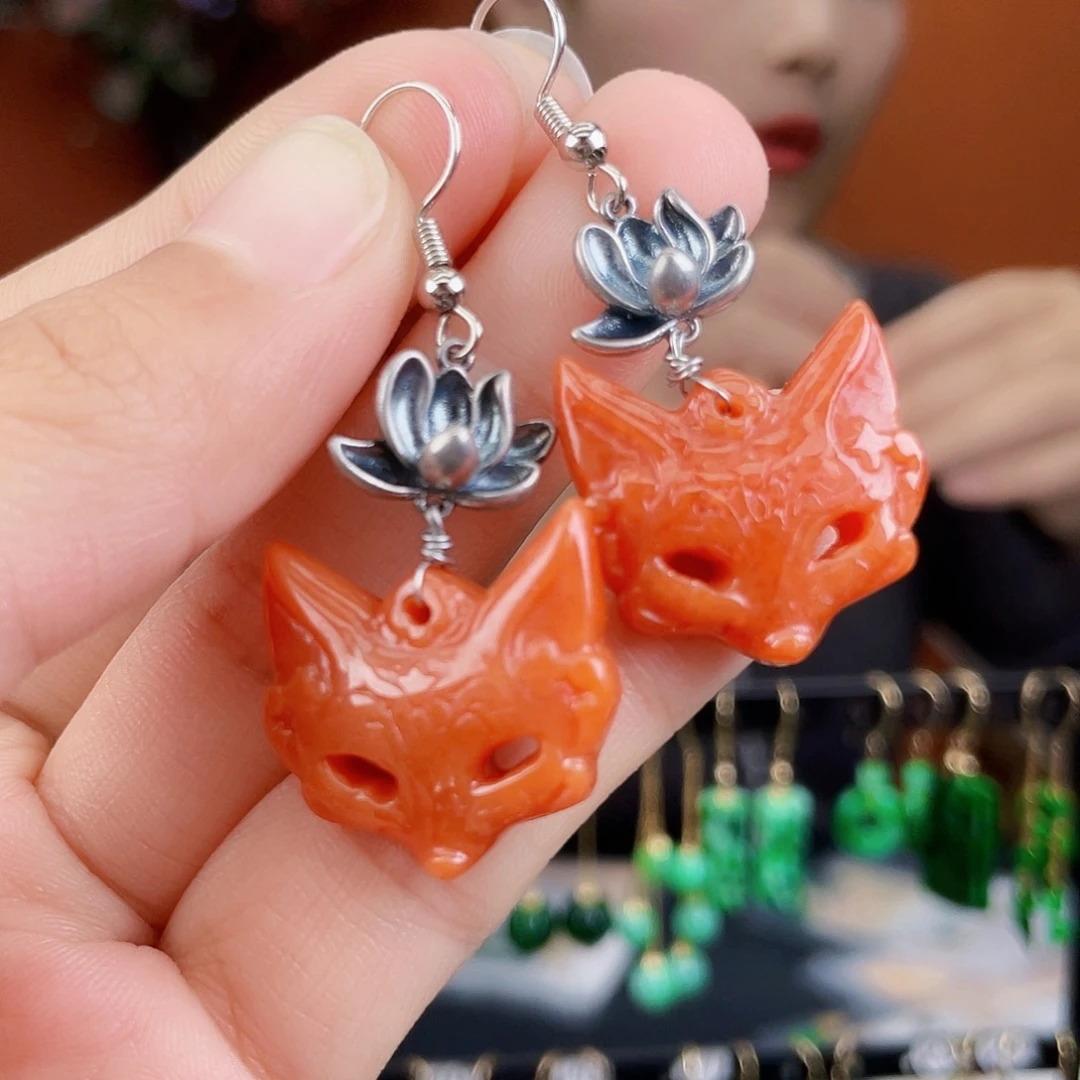 翡翠未镶嵌耳饰饰品
