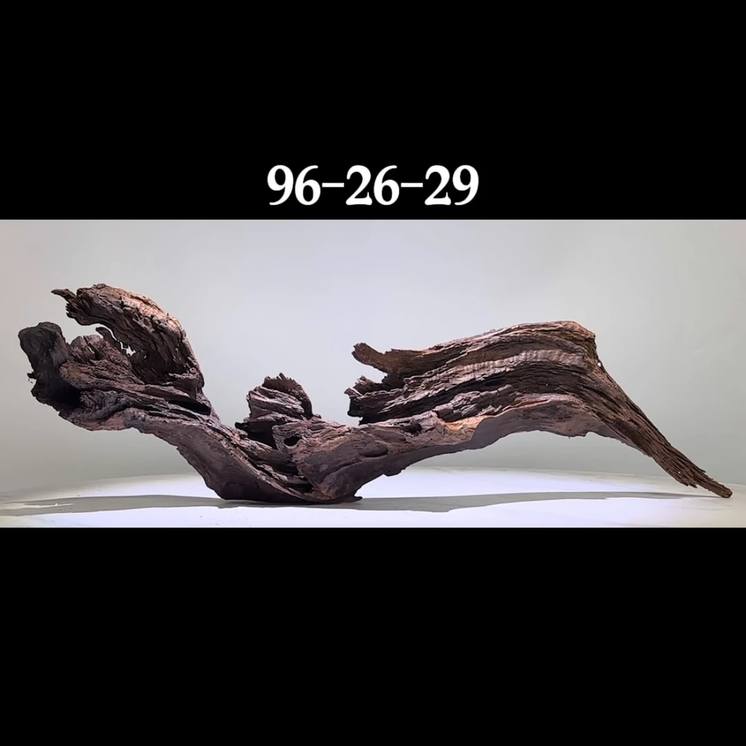 鱼缸造景沉木紫柚木镂空躲避侧飘