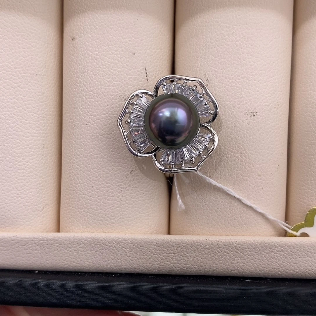 海水珍珠戒指银S925镶嵌