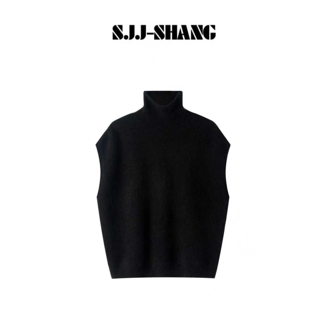 SJJ-SHANG【时间海】澳州进口羊绒羊驼毛混纺蝙蝠袖针织衫q135856p