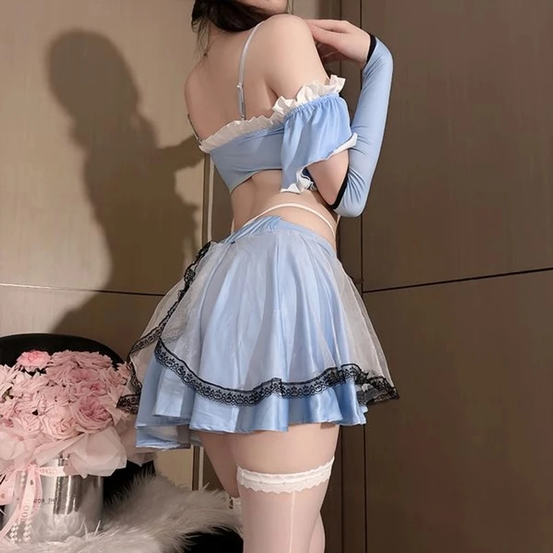 性感情调内衣性感制服可爱纯欲激情约会战袍女露背套装后妈裙qqny
