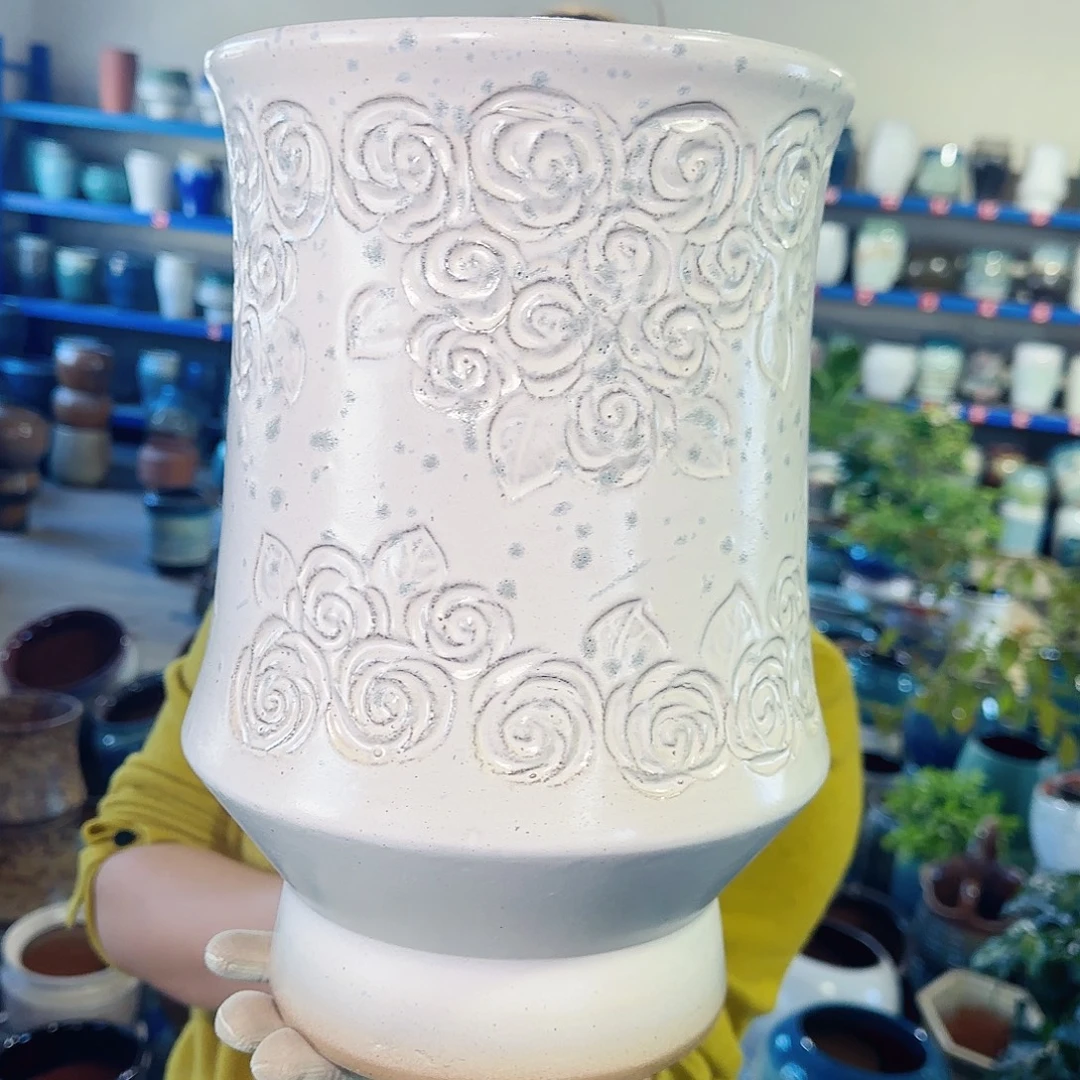 紫砂花盆高30口20