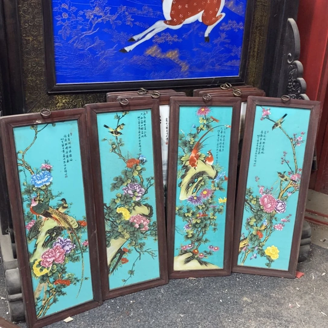 瓷片55*21 *4 景德镇瓷板画柴窑烧制