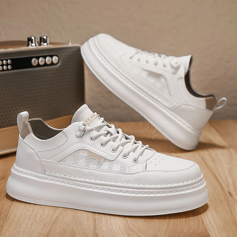 yearcon/意尔康2025新款透气休闲男鞋防滑百搭皮鞋时尚板鞋4784