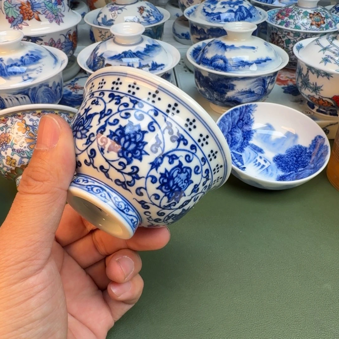 陶纯手工纯手绘茶具石头357