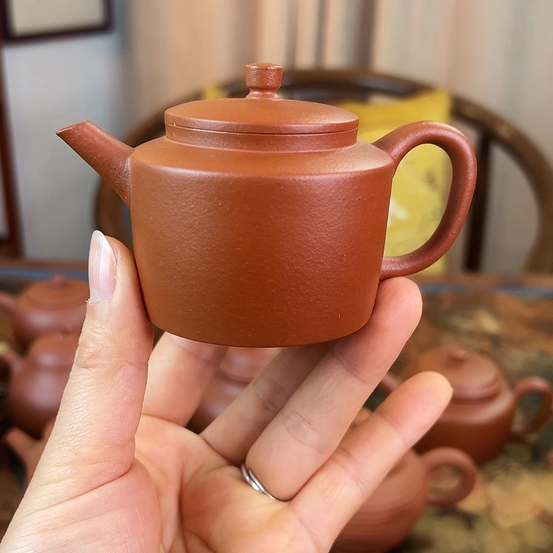 茶壶紫砂精品原矿 折肩半月 生砂朱泥 130cc