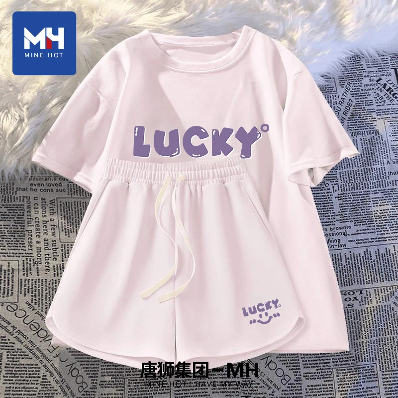 唐狮集团MH运动服套装女款2025夏季新款凉感冰丝短裤时尚一整套K