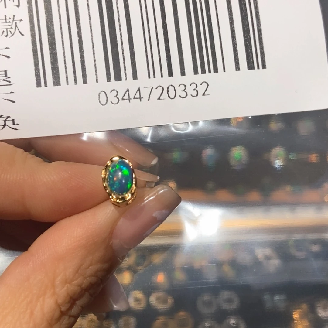 欧泊银S925镶嵌欧泊戒指q**o