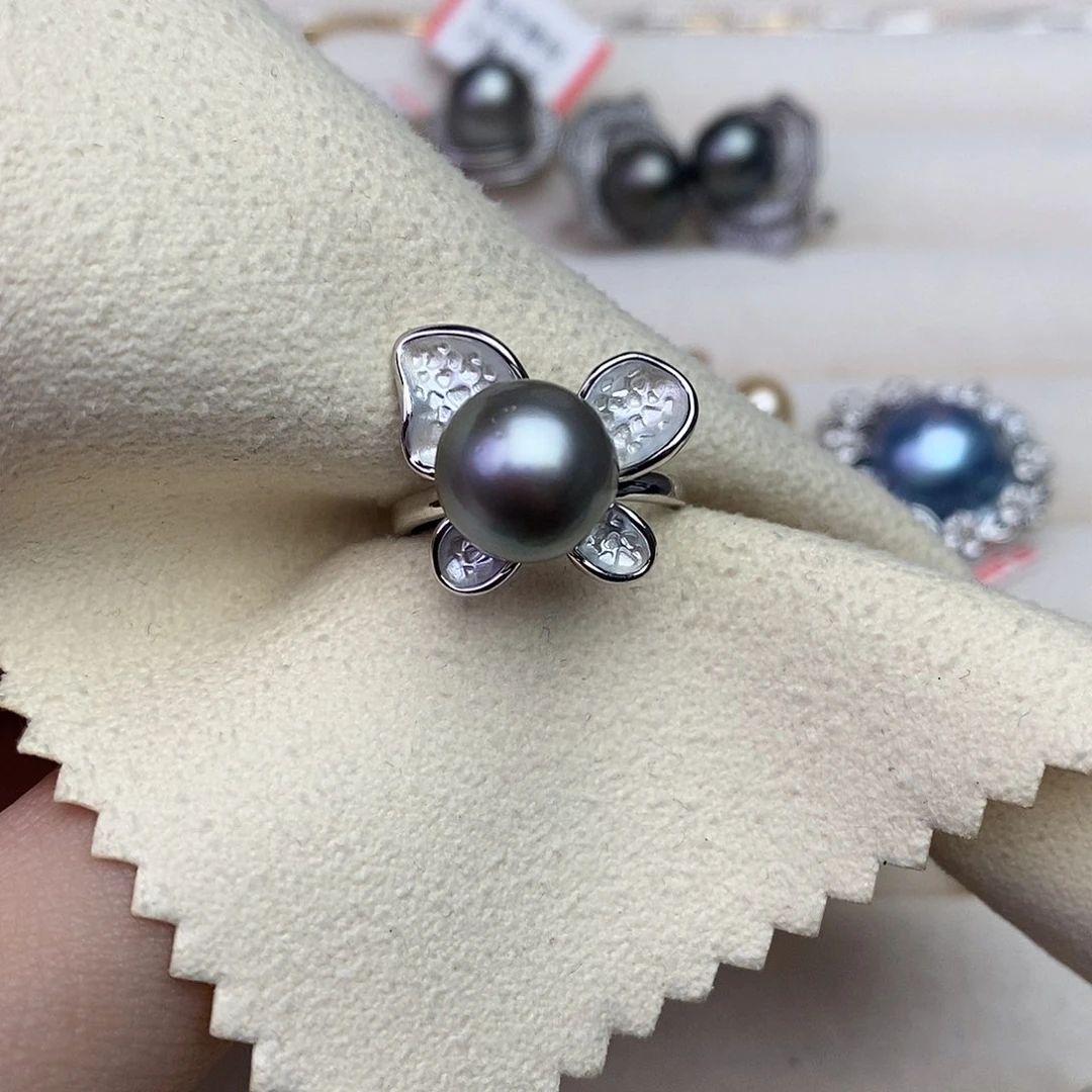 淡水珍珠戒指银S925镶嵌