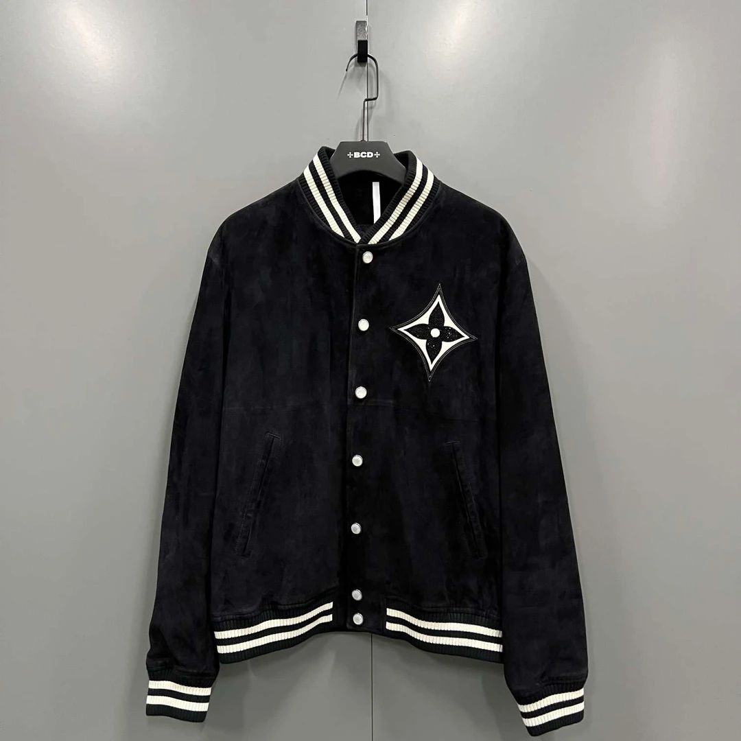 99新 LouisVuitton/路易威登 qq213黑色水钻logo夹克 56码