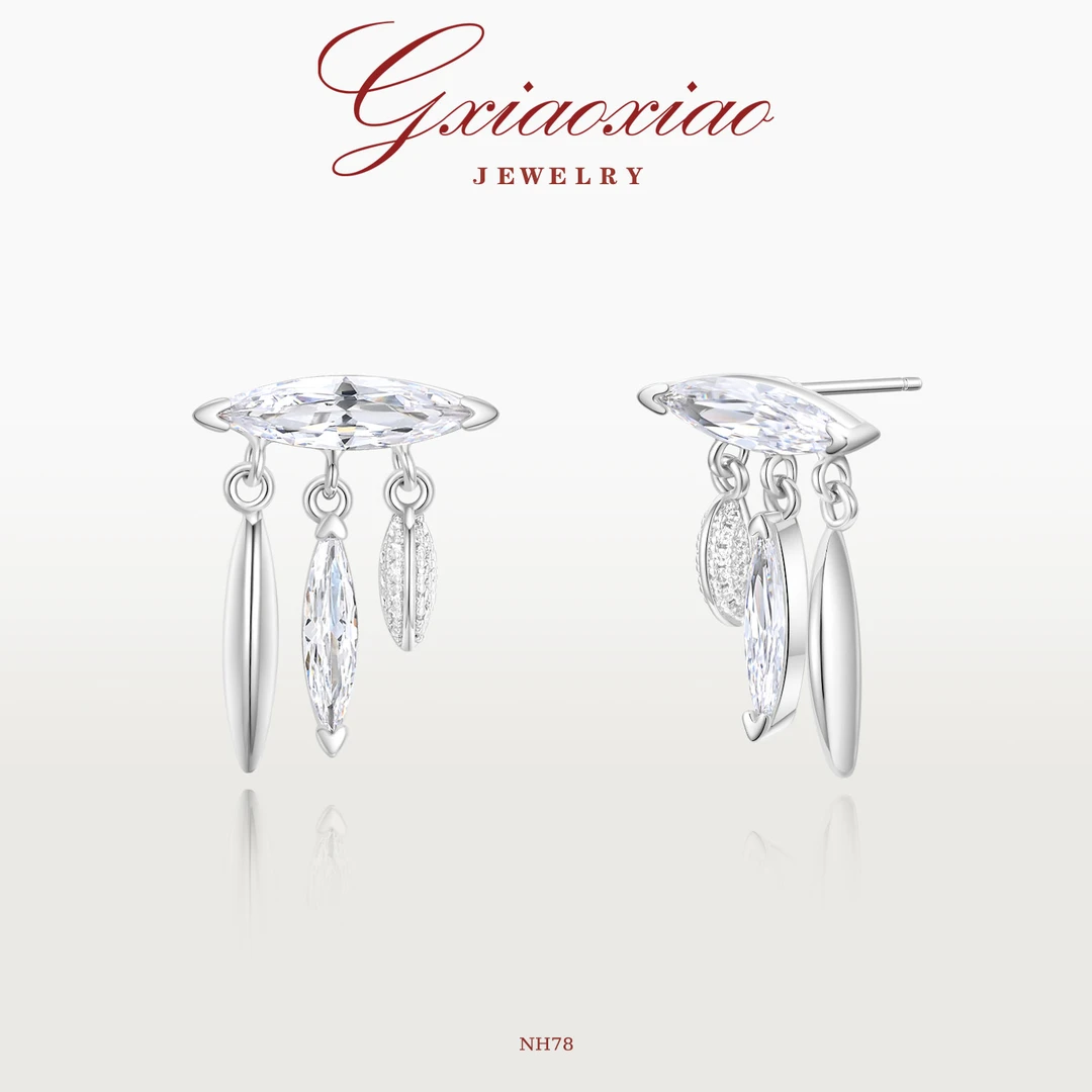 G XIAOXIAO 镀K金 【琉璃梦境】时尚简约百搭优雅精致耳环 NH78