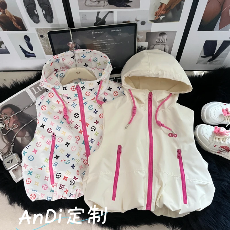 〖ANDI〗安迪订制秋季新款女童时尚设计感连帽马甲4783