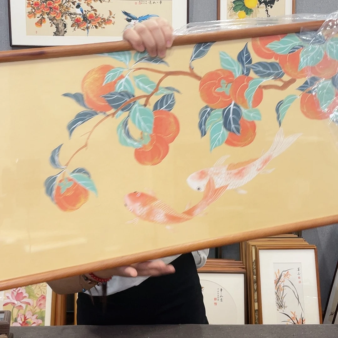 书法手绘带框尺寸：36*69