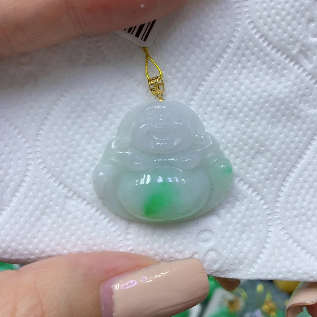 颈饰18K金镶嵌翡翠