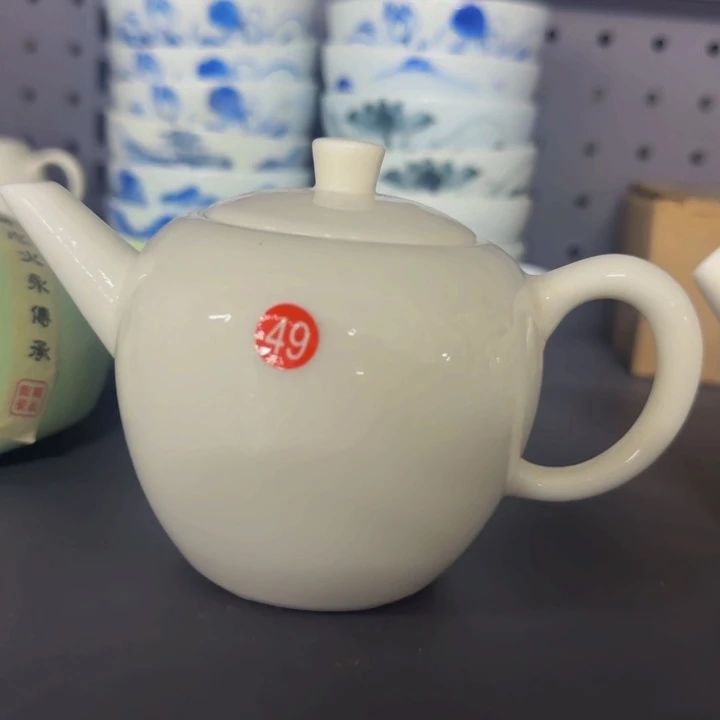 孤品羊脂玉泡茶壶49号