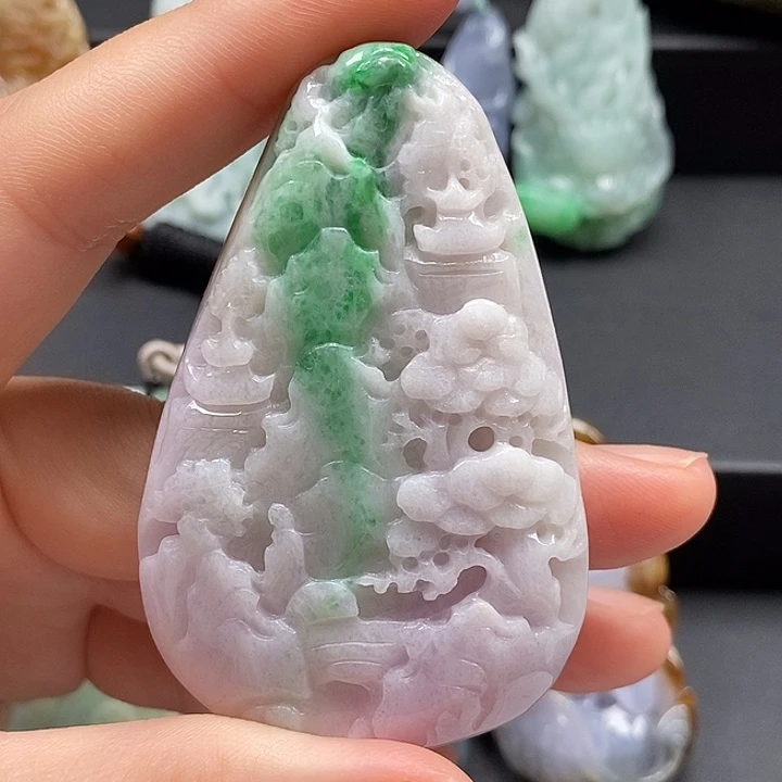 翡翠未镶嵌颈饰翡翠首饰