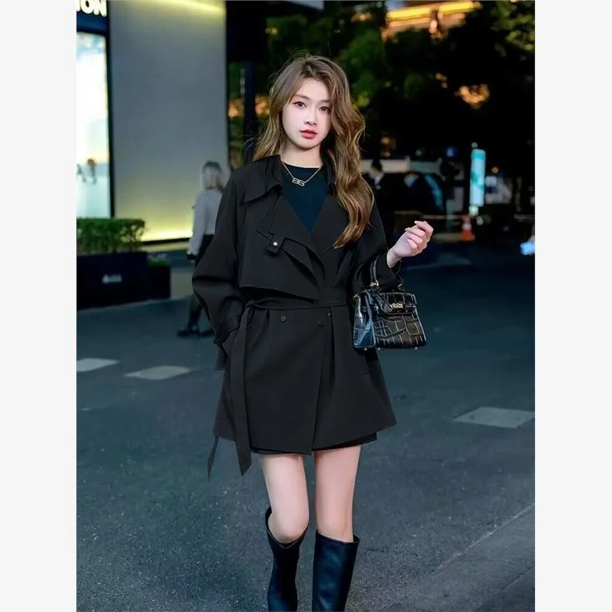 GPTSu风衣外套女2025新款春秋中长款韩版时尚洋气大衣高端设计感