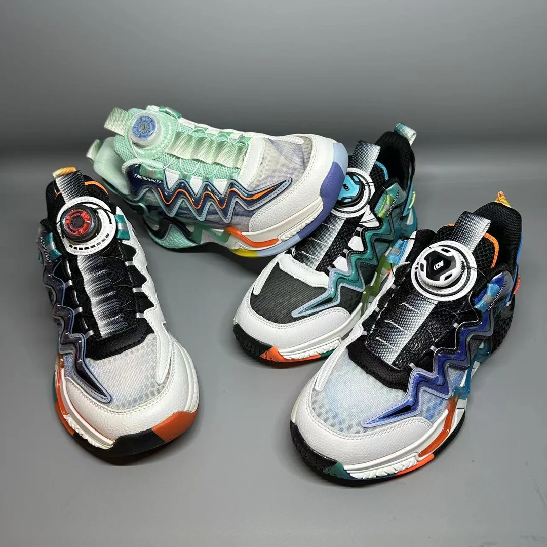 儿童单网迷彩底篮球鞋旋转扣童鞋休闲百搭时尚运动鞋6633/3C06