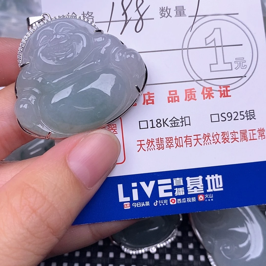 为****翡翠银S925镶嵌颈饰