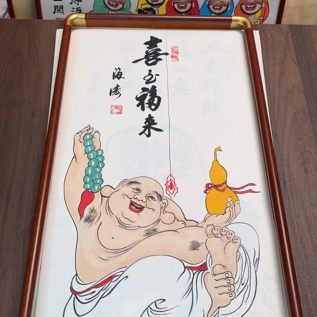 国画纯手绘禅意画作品