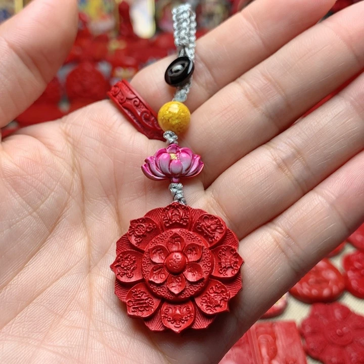 天然辰砂工艺品朱砂钥匙扣