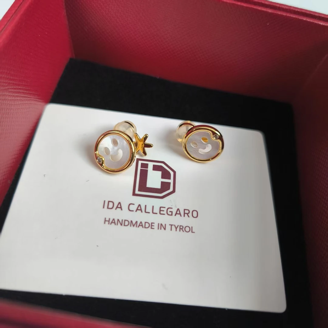 铜合金耳饰 《货号9119》何家村小芳同款微笑耳钉