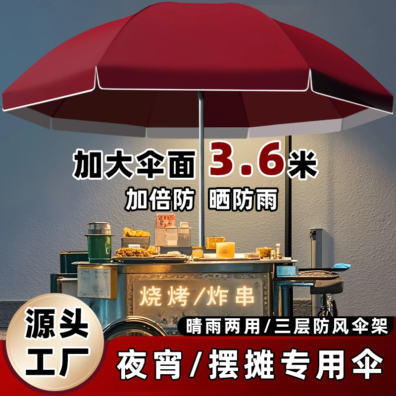 3.6m超大遮阳伞户外太阳伞商用做生意摆摊大伞加厚遮阳伞定制包邮