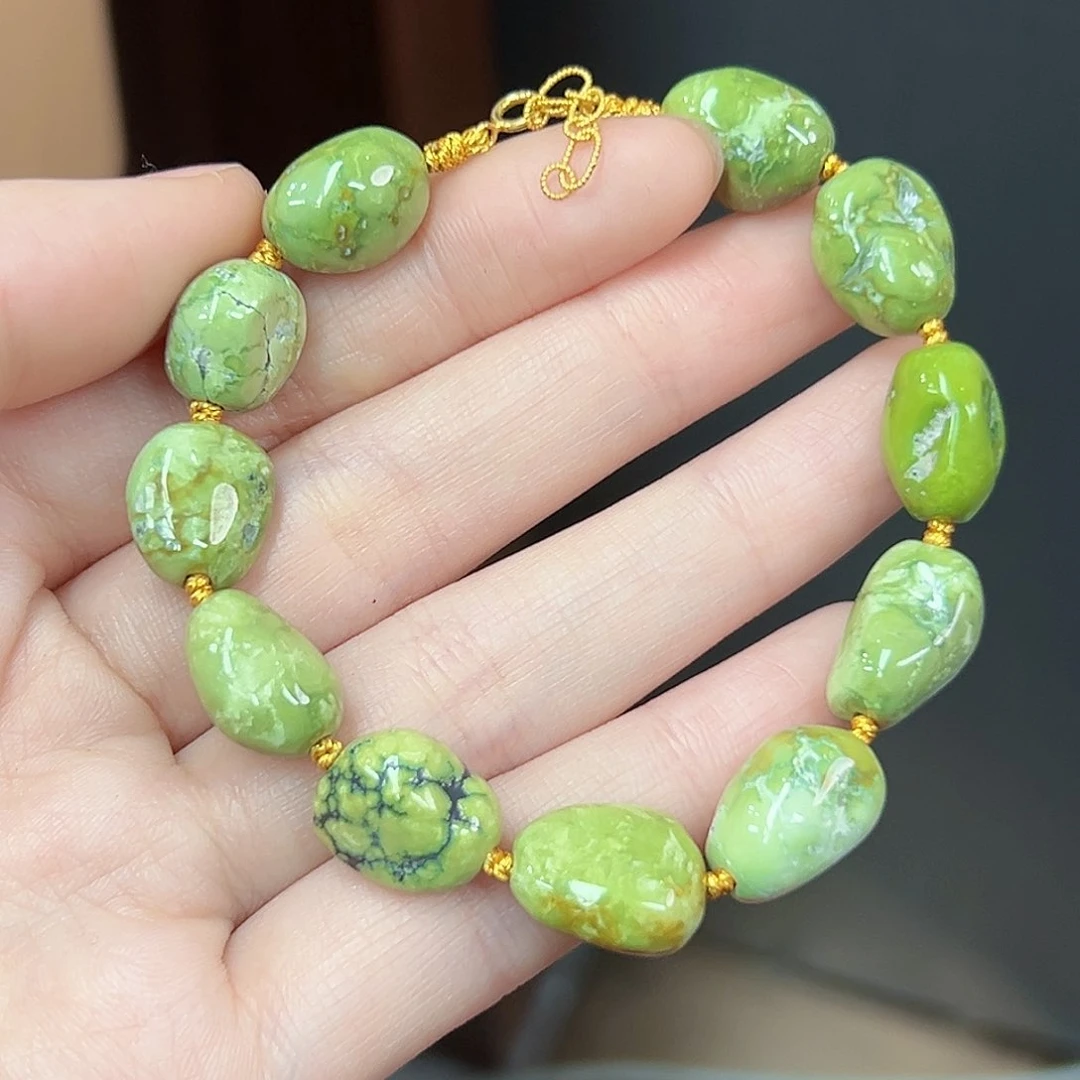 绿松石珠宝奇石18K金镶嵌