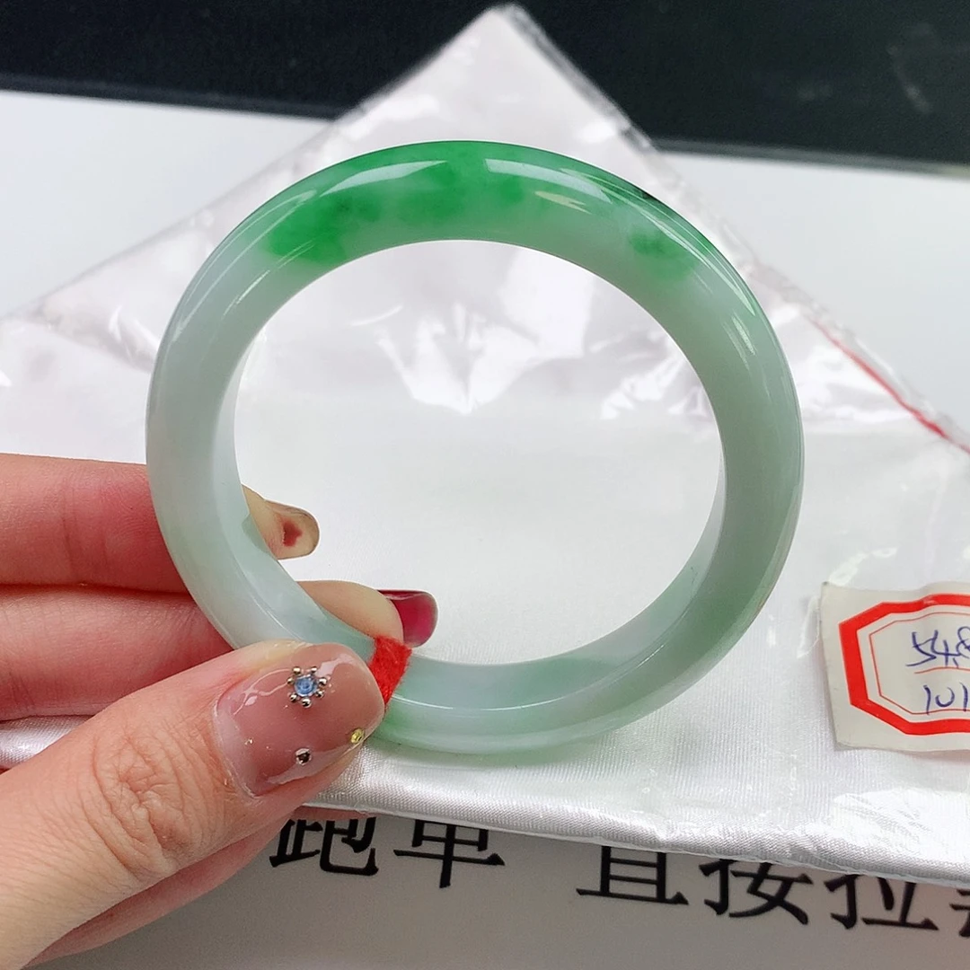 翡翠手镯未镶嵌天然翡翠A货12