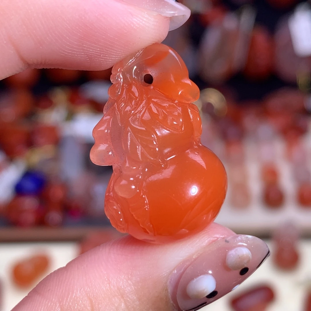 南红玛瑙未镶嵌珠宝半成品葫芦吊坠